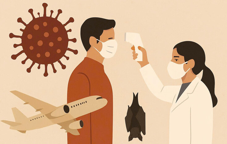 Thailand and Nepal tightened health controls after the Nipah virus outbreak. Graphisme : Huong Giang