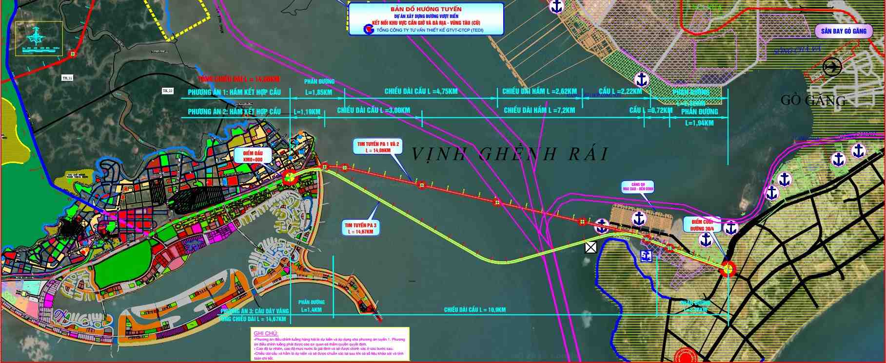 Huong tuyen duong vuot bien Can Gio - Vung Tau. Anh: Tedi