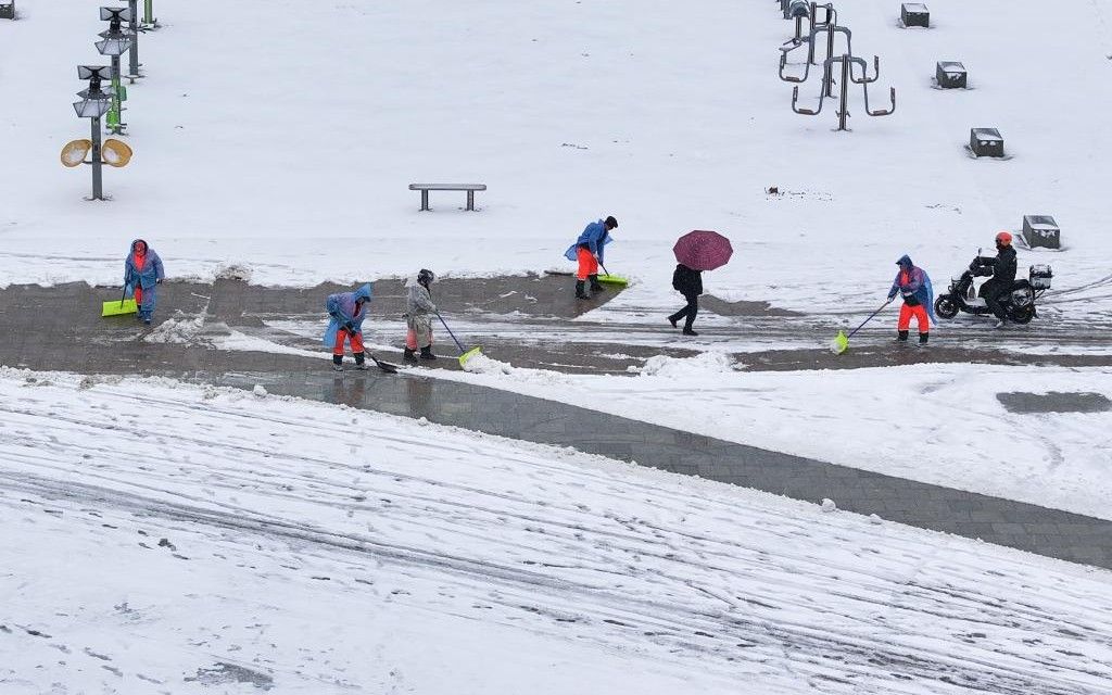Cold air causes snow in Hefei, Anhui, January 26, 2026. Photo: Xinhua