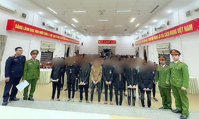 Cac doi tuong bi khoi to chu yeu la cac thanh thieu nien. Anh: Cong an Quang Tri