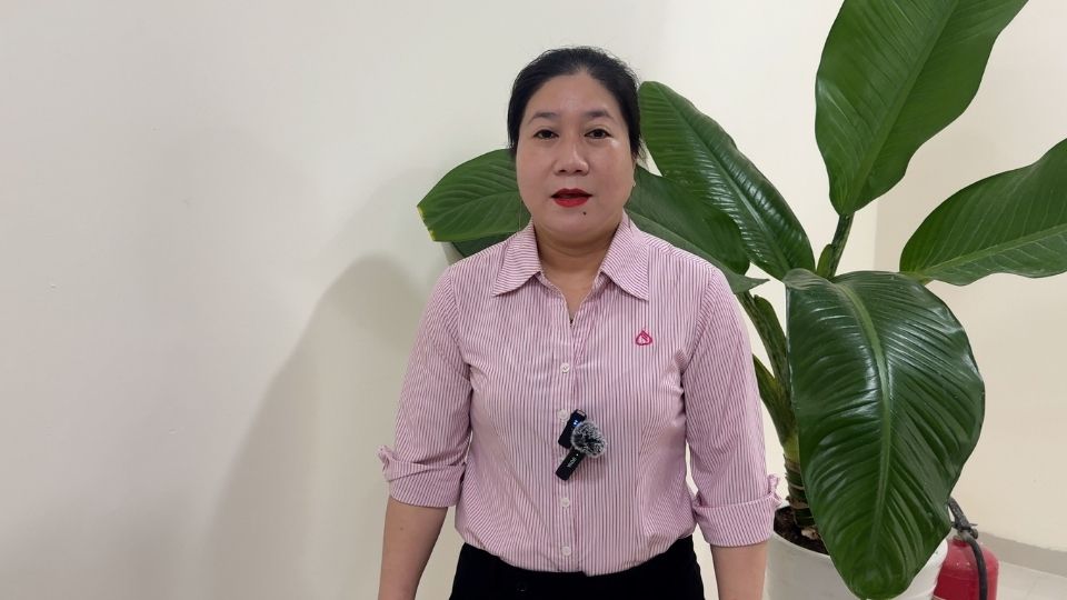 Ba Vo Thanh Thuy cho biet von chinh sach giup hon 33.000 lao dong co viec lam. Anh: Hoang Loc