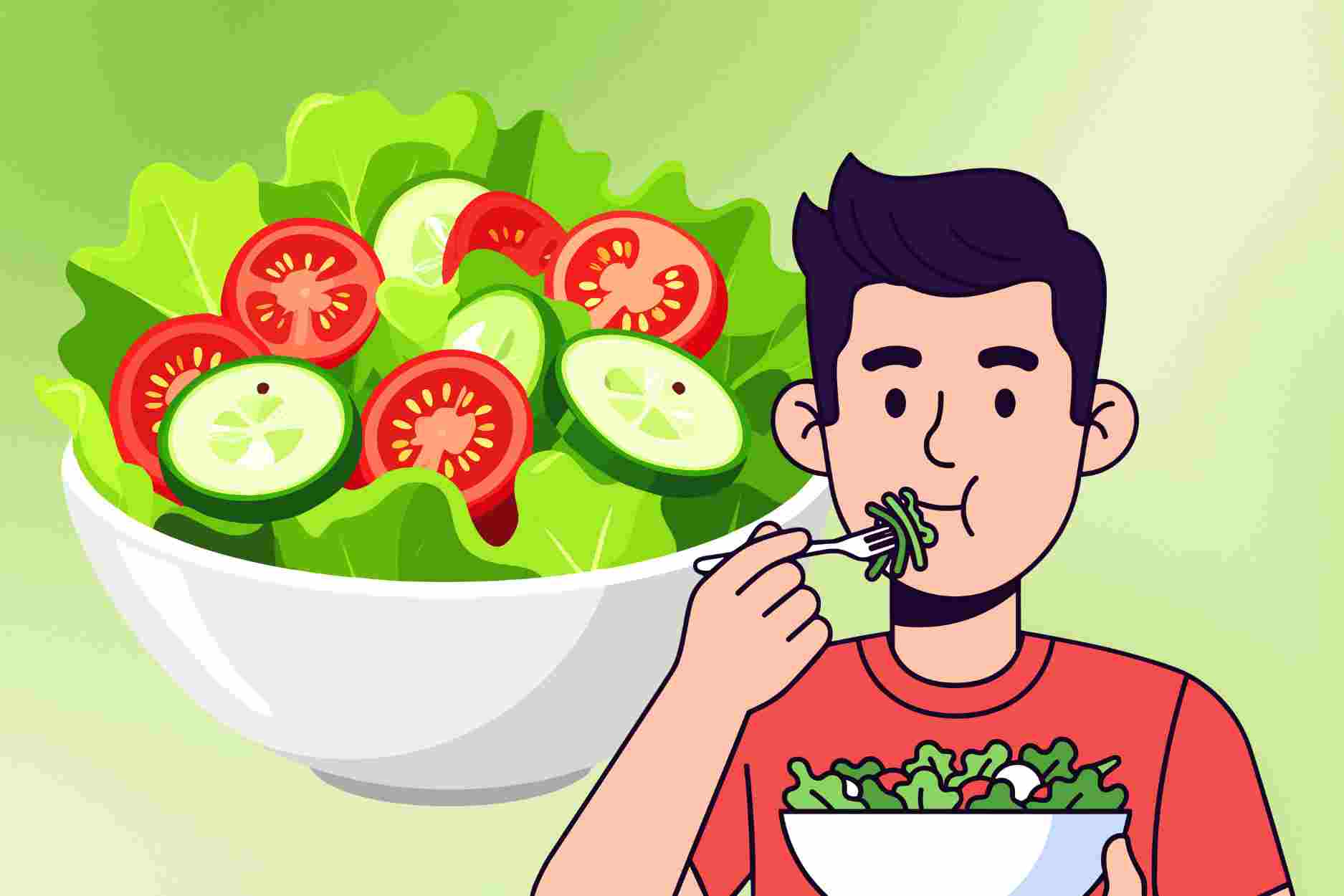 Top benefits of eating hot salad at lunch every day. Graphics: Thien Nhan