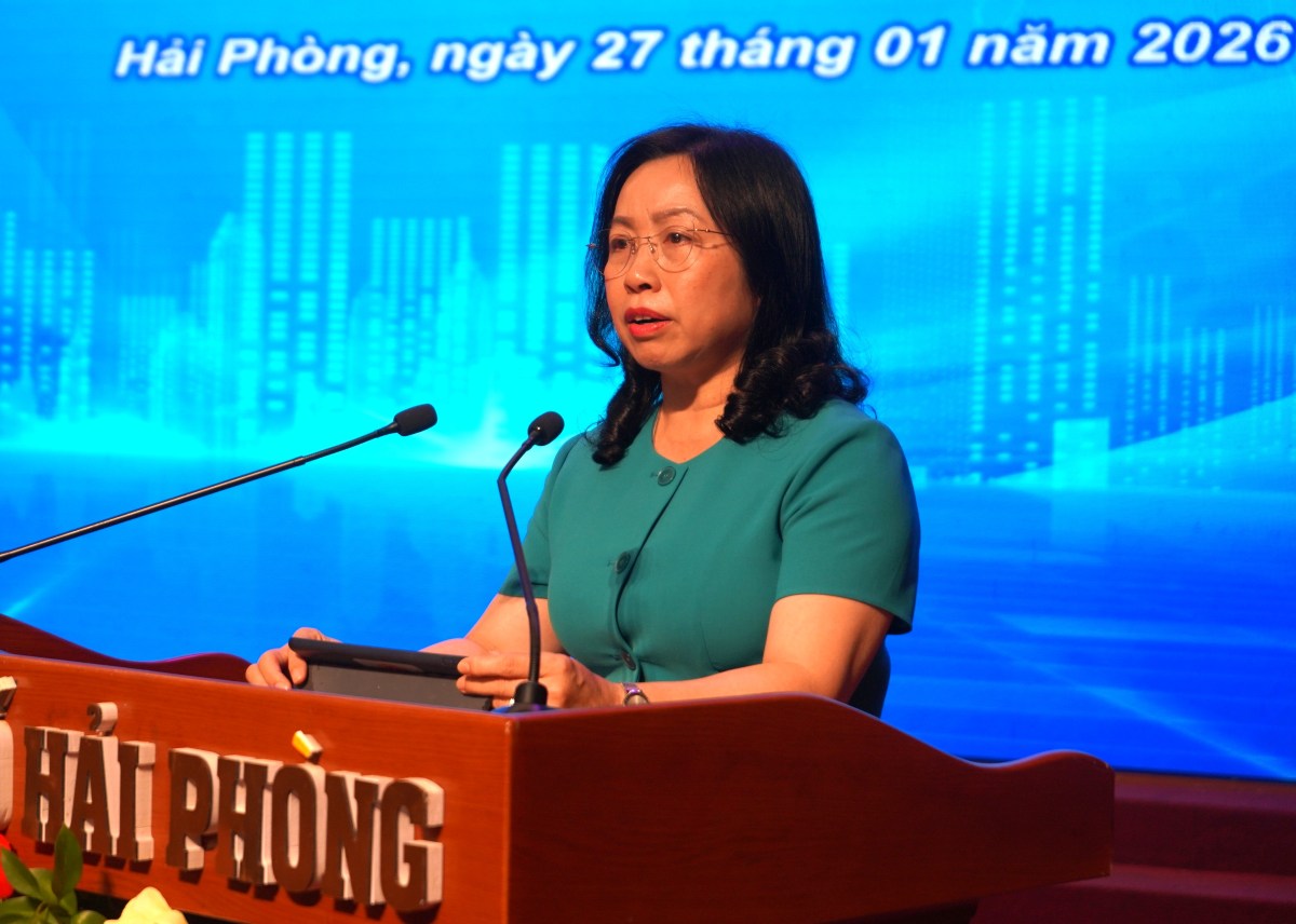 Pho Chu tich Thuong truc Tong LDLD Viet Nam Thai Thu Xuong du va chi dao hoi nghi. Ảnh: Mai Dung