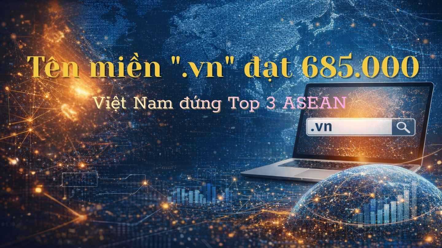 The number of ".vn" domain names reached 685,000, ranking Top 3 in ASEAN