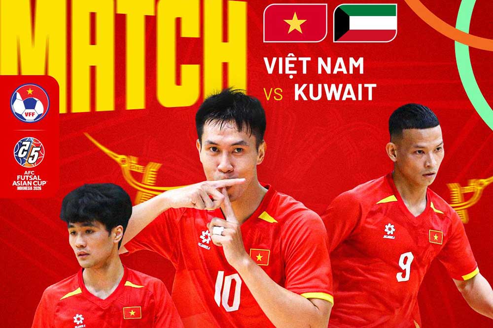 L'equipe vietnamienne de futsal lance le championnat d'Asie de futsal 2026. Photo: VFF