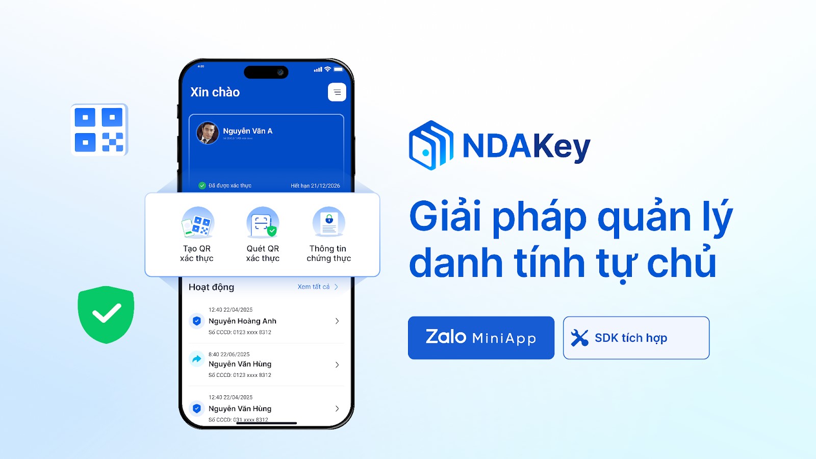 Protect personal data with NDAKey autonomous identity management solution operated on the national blockchain platform. Photo: Ngoc Anh