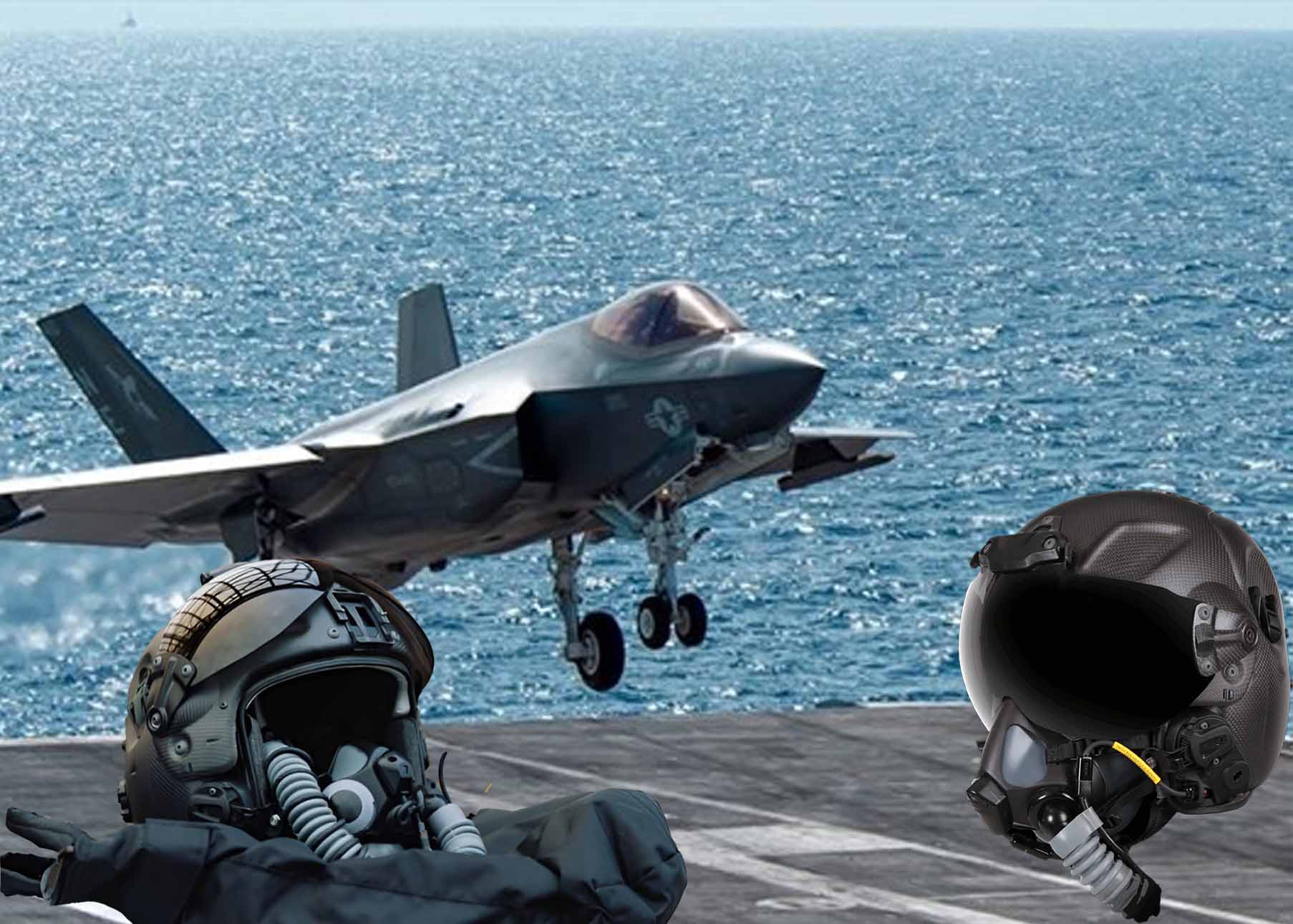 PURSUIT helmets equipped for the US Navy are designed to be light, reduce stress for pilots and support advanced display technology in air combat. Graphics: Cat Tien