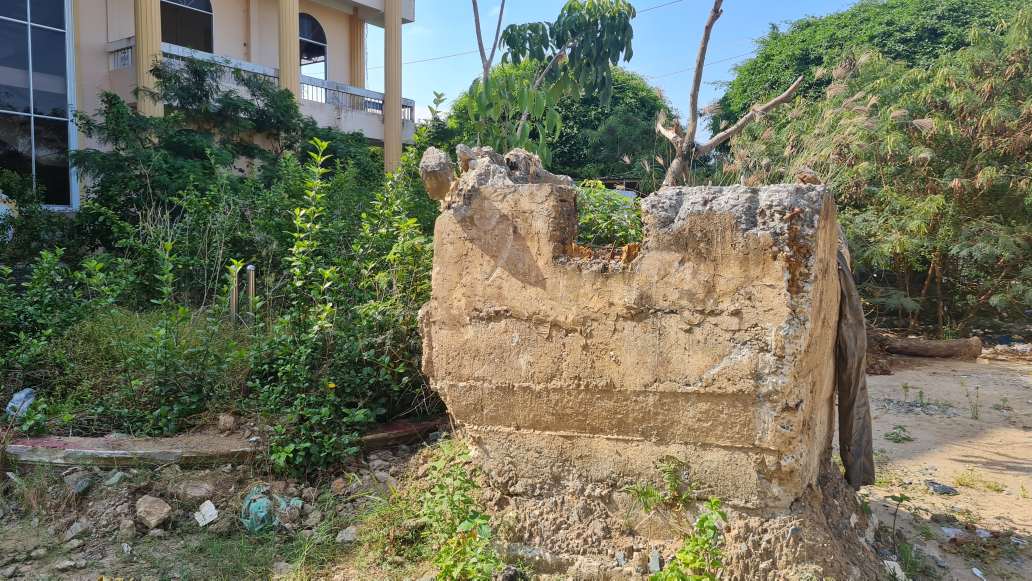 Khuon vien, san co moc um tum do bo hoang nhieu nam. Anh: Nhat Ho.