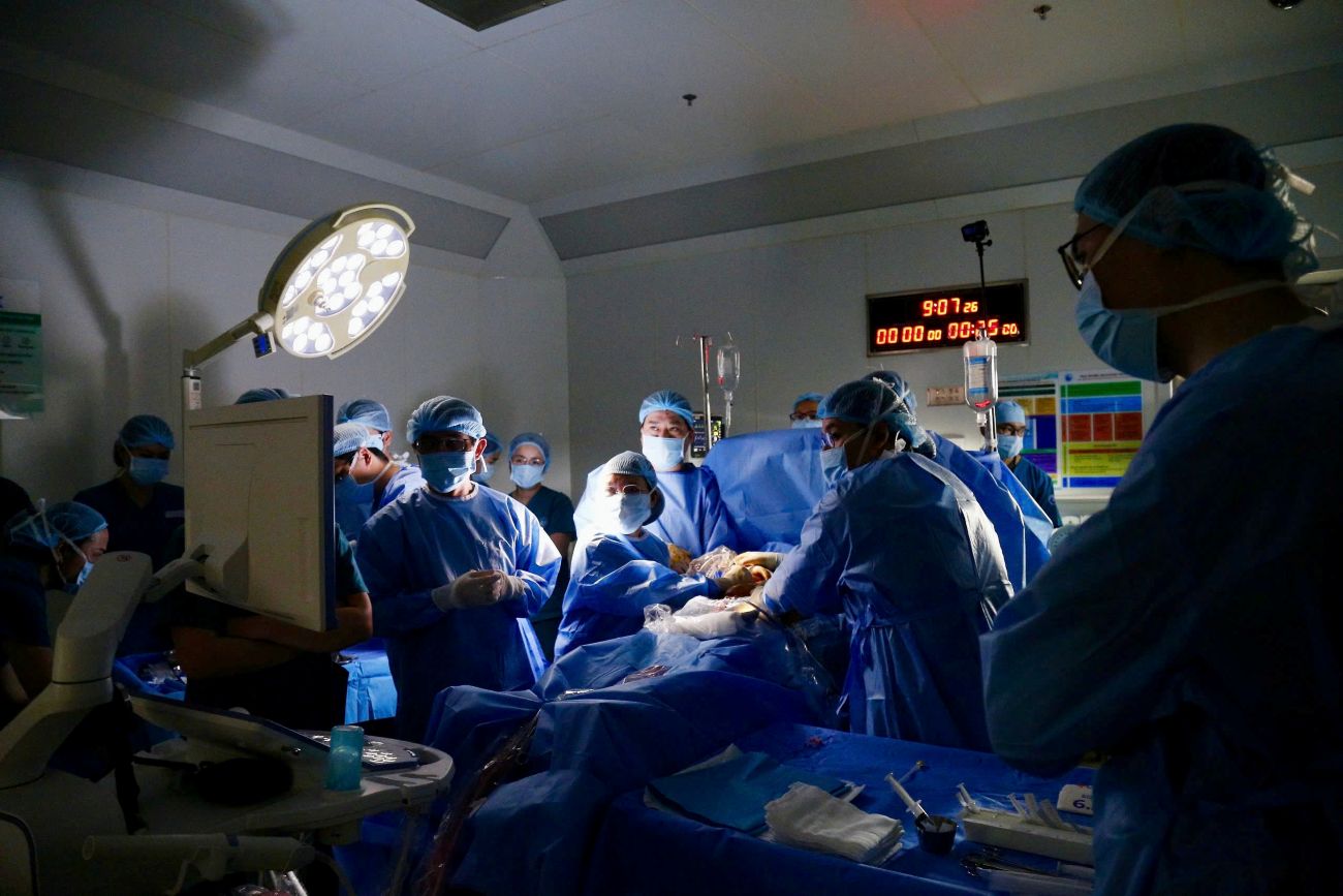 Une intervention cardiaque fœtale reussie. Photo: Fournie par l'hopital Tu Du