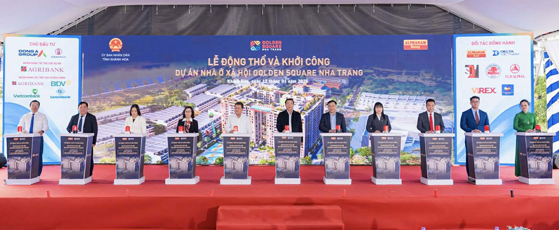 In January 2026, the Khanh Hoa real estate market continuously recorded many social housing projects being started. Photo: Huu Long