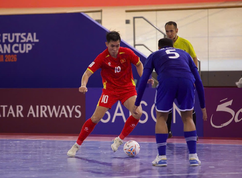 Tuyen futsal Viet Nam gap nhieu kho khan truoc Kuwait. Anh: VFF