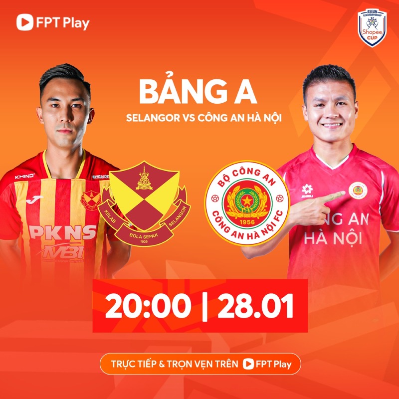 Hanoi Police Club plays away against Selangor in the C1 Southeast Asian Cup. Photo: FPT Play