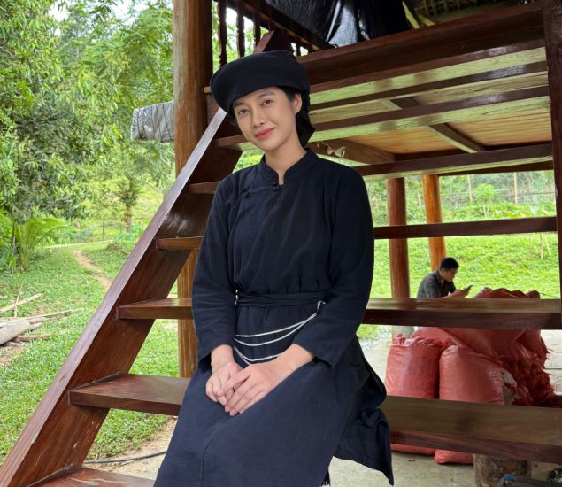 My Duyen plays the Tay ethnic girl in the movie "First Promise". Photo: Character provided