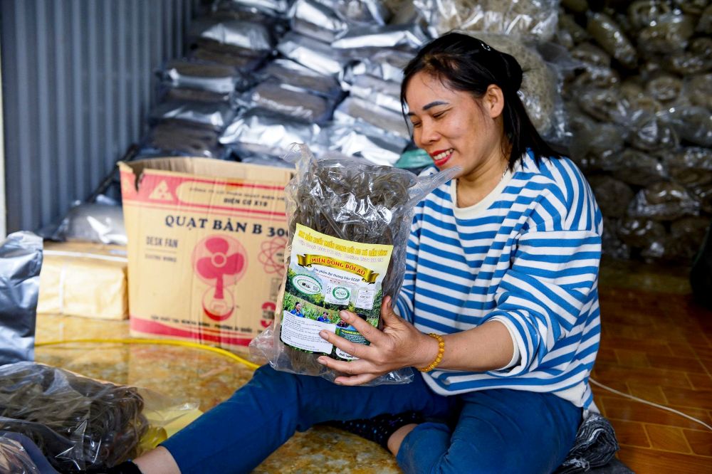 Mien dong sau khi duoc phoi kho dat