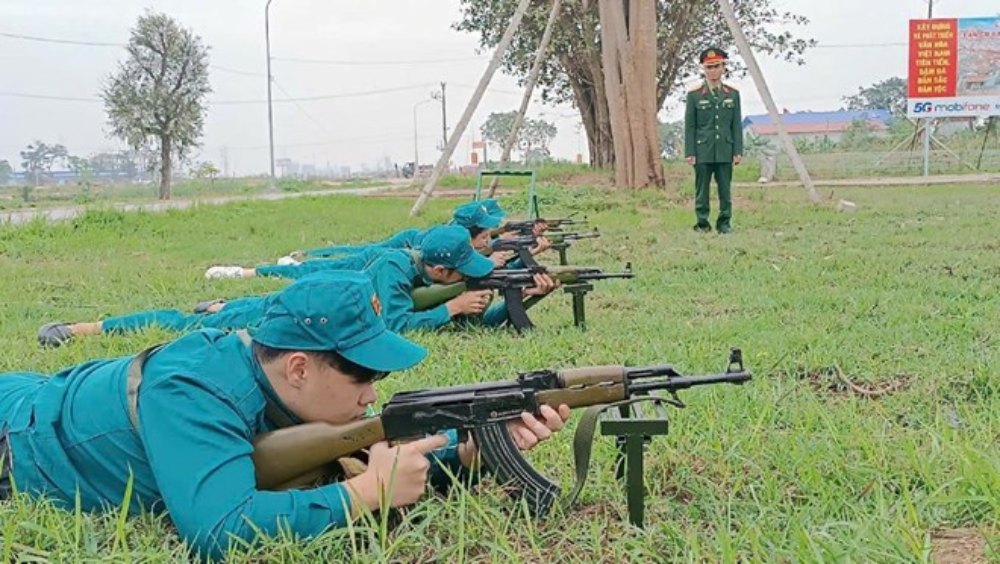 Ban Chỉ huy quân sự cấp xã chủ động xây dựng lực lượng gồm lực lượng thường trực, Dân quân tự vệ, dự bị động viên. Ảnh: quansu.haiphong.gov.vn