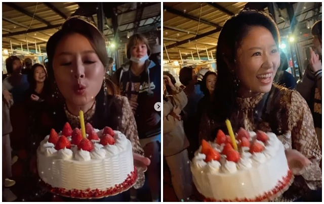 Lam Tam Nhu mung sinh nhat tuoi 50 ben ban be. Anh cat tu video.