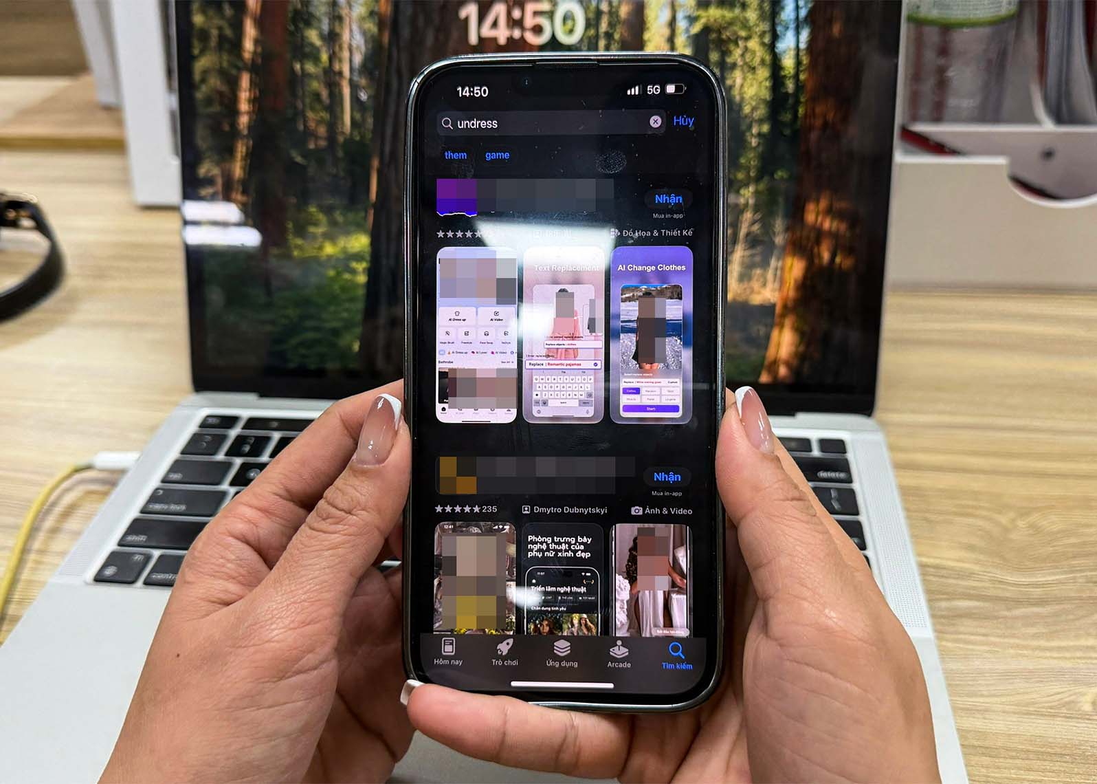 The new report shows that the application creating fake nude photos using AI has reached hundreds of millions of downloads, of which many applications are ranked for children. Photo: Cat Tien