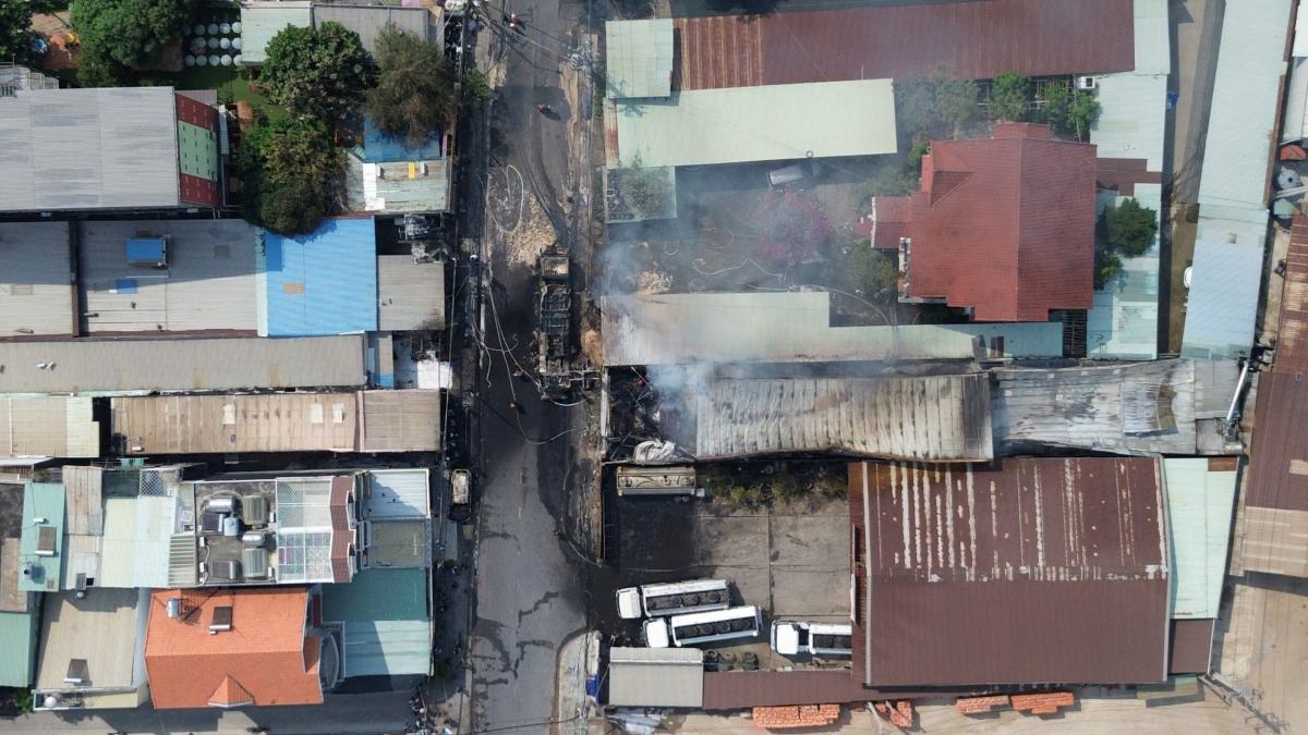 Hien truong chay nhin tu tren cao. Anh: Anh Tu