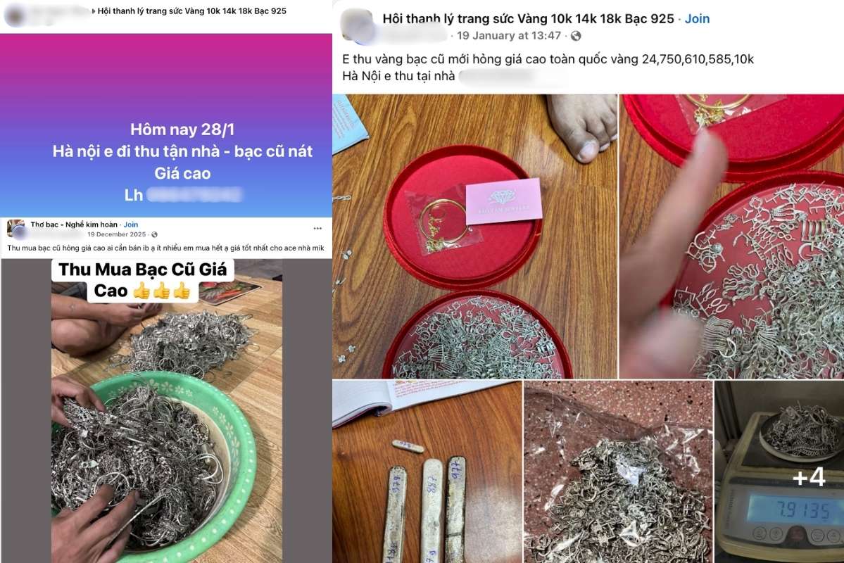 Silver prices continuously hit peaks, online markets are bustling with buying old silver at bargain prices. Photo: PV