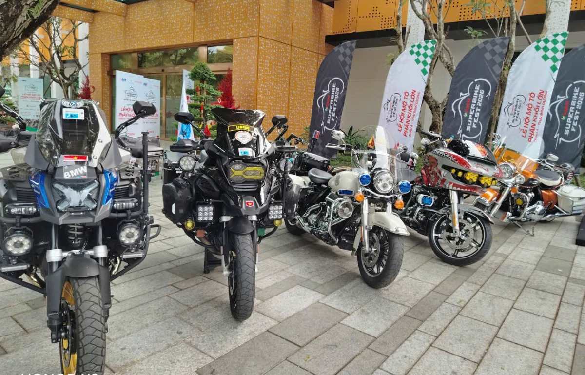 Nhung chiec xe phan khoi lon se tham du le hoi moto tai Nha Trang tu ngay 29 den 31.5 toi. Anh: Nguyen Dang