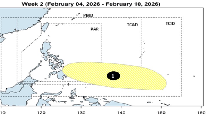 New low pressure area forecast formed right at the beginning of February Photo: PAGASA