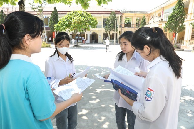 Foreign language is the 3rd exam subject in the 10th grade high school entrance exam for the 2026 - 2027 school year in Ninh Binh. Photo: Dieu Anh
