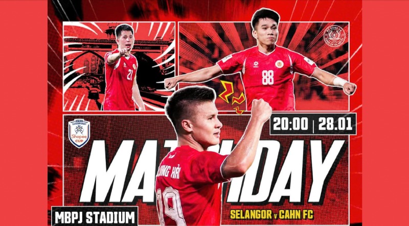 Hanoi Police meet Selangor at the C1 Southeast Asian Cup 2026. Photo: CAHN