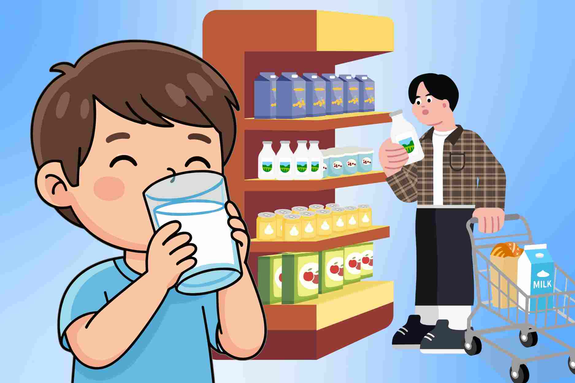 How to recognize and choose to buy safe milk for young children