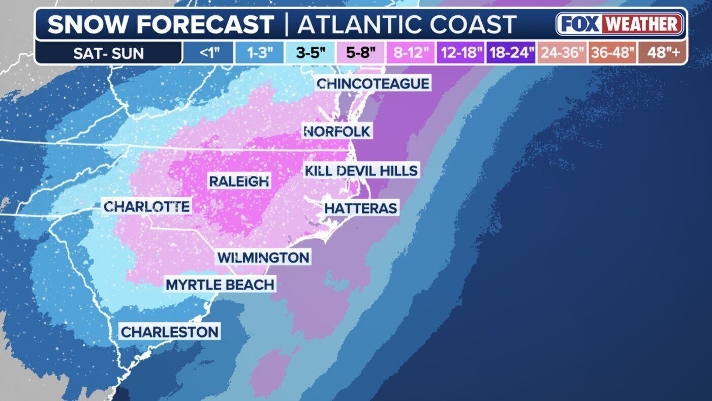The supplementary winter storm forecasts severe cold and more snowfall in the US this weekend. Photo: Fox Weather