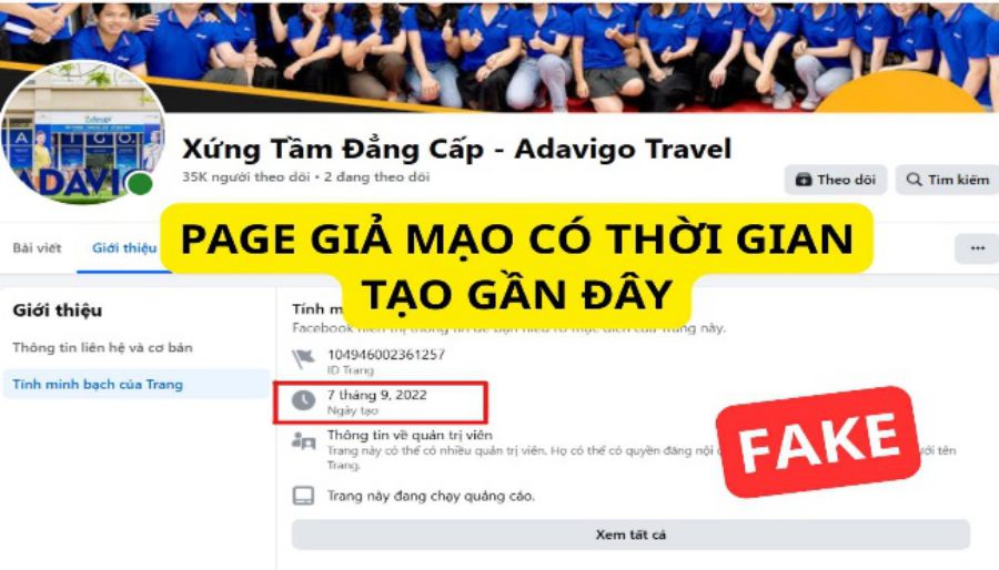 Tội phạm tạo các website, tài khoản Facebook, Fanpage (có cả Fanpage tích xanh) để giả mạo trang thông tin, hình ảnh của các cơ sở lưu trú uy tín. Ảnh: Bộ Công an