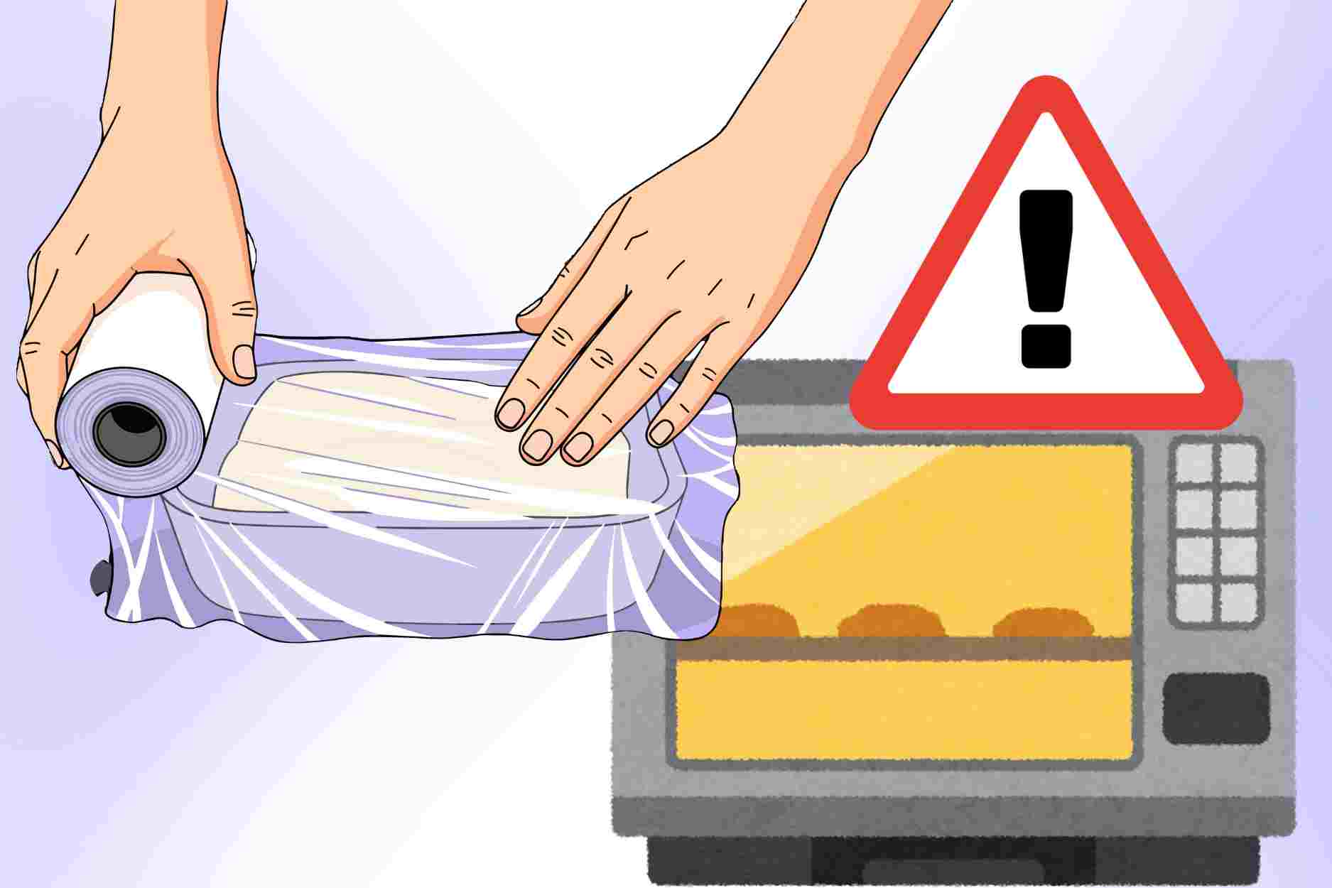 Is wrapping food wrap when rotating in the microwave safe