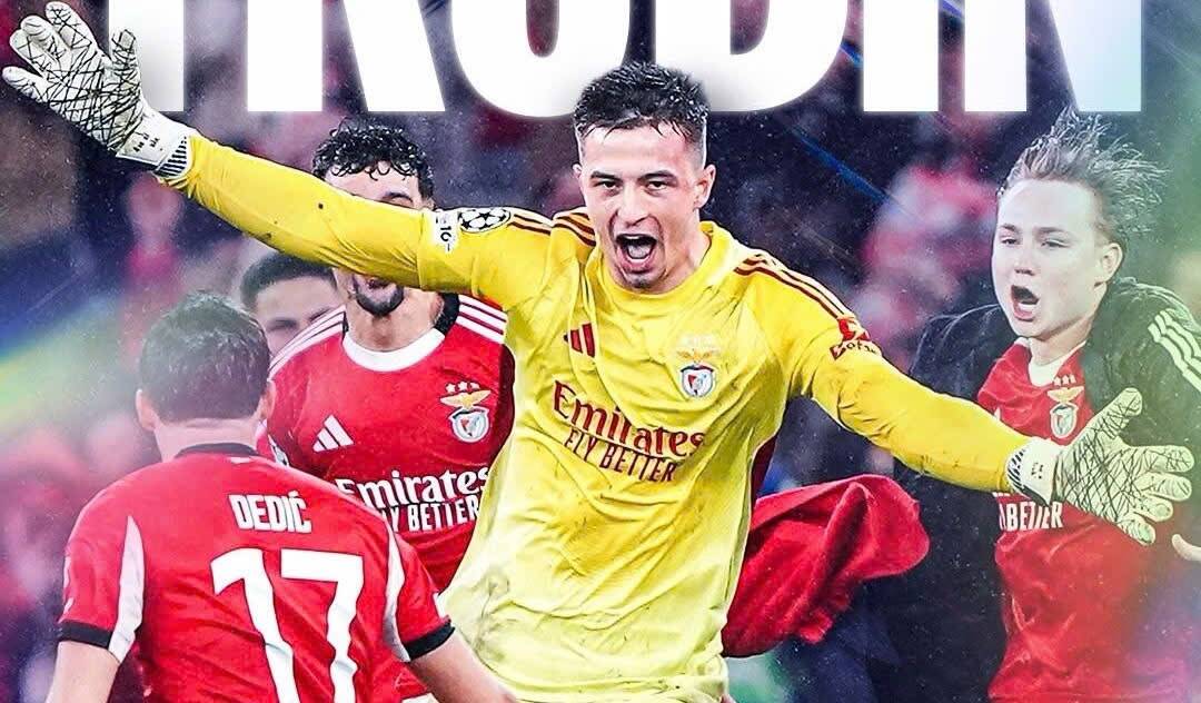 Goalkeeper Trubin scored in the 90+8 minute, helping Benfica defeat Real Madrid, creating an emotional moment of football. Photo: UCL