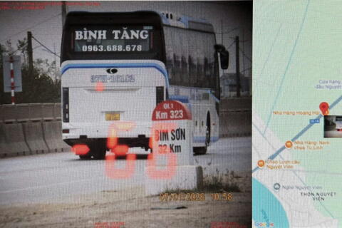 Car owner fined remotely in Thanh Hoa. Photo: Thanh Hoa Police