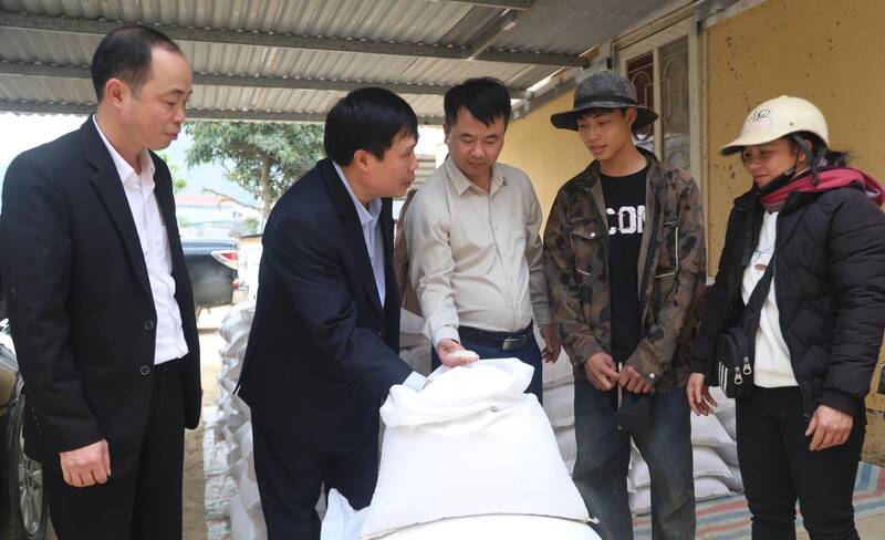 Tuyen Quang distributes rice to support people during the Lunar New Year. Photo: Hao Le