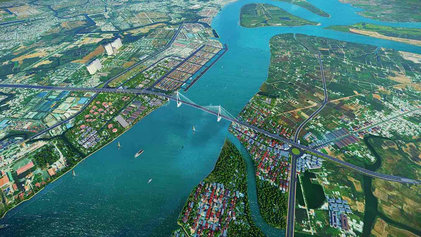 Perspective of Cat Lai Bridge connecting Ho Chi Minh City and Dong Nai. Photo: Tedi