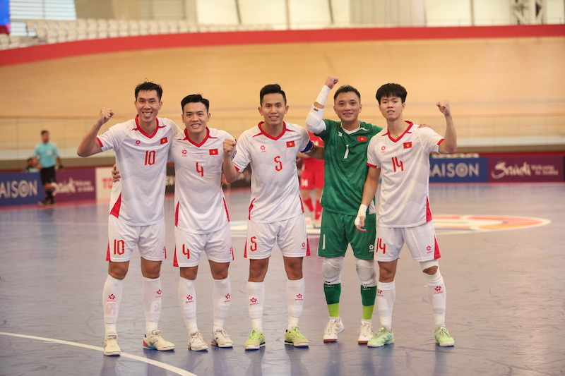 Vietnam futsal team meets Lebanon at Asian tournament. Photo: VFF