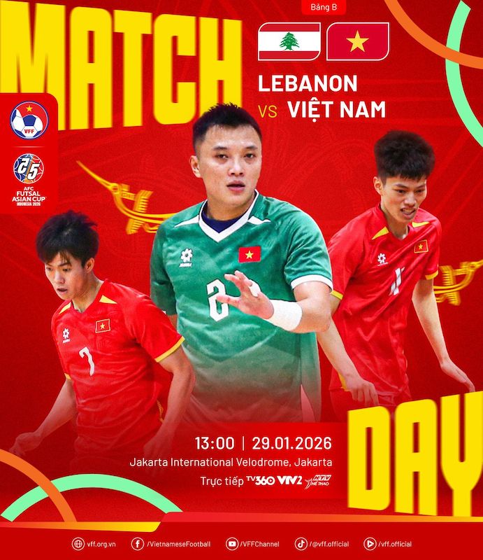 Tuyen futsal Viet Nam buoc vao tran dau thu 2. Anh: VFF