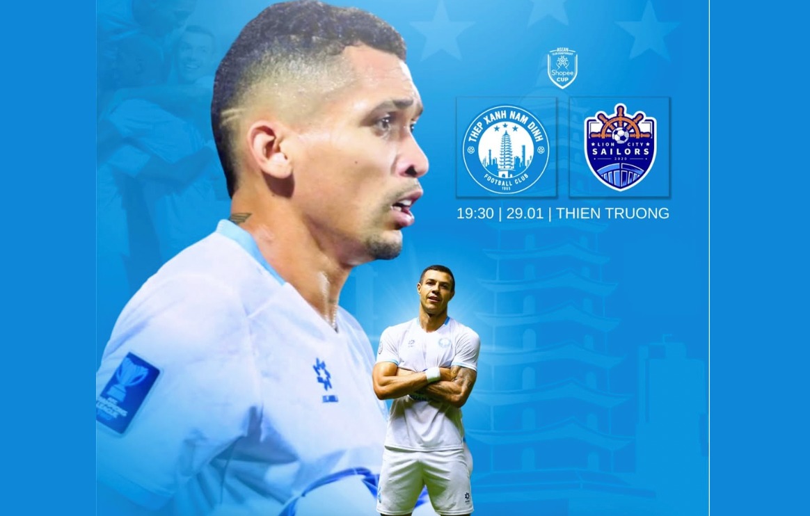 Nam Dinh Club meets Lion City at the C1 Southeast Asian Cup 2025-2026. Photo: NDFC