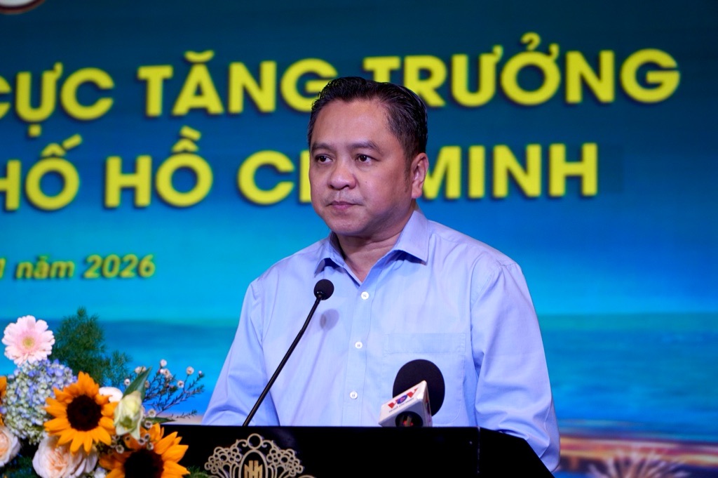 Ông Phạm Huy Bình – Giám đốc Sở Du lịch TPHCM phát biểu tại hội thảo. Ảnh: Ngọc Ánh 