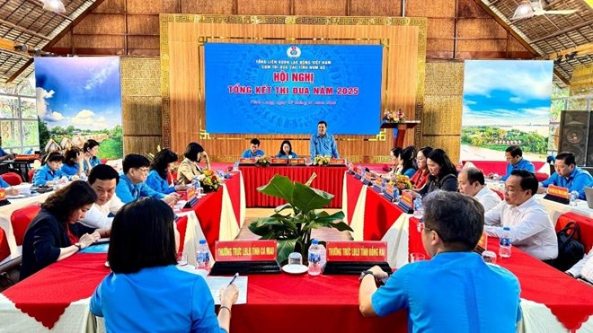 Công đoàn Vĩnh Long dẫn đầu Cụm thi đua các tỉnh Nam Bộ năm 2025