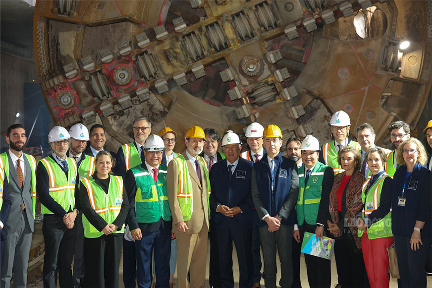 Chủ tịch Hội đồng châu Âu António Costa thăm dự án metro tuyến số 3. Ảnh: Hải Nguyễn