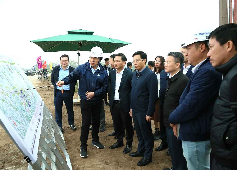 Lãnh đạo hai tỉnh kiểm tra thực địa dự án cao tốc Ninh Bình – Hải Phòng