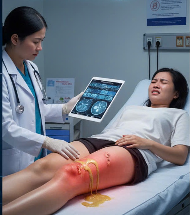 Injecting filler for beauty, 26-year-old girl hospitalized due to abscess, risk of necrosis. Photo: AI