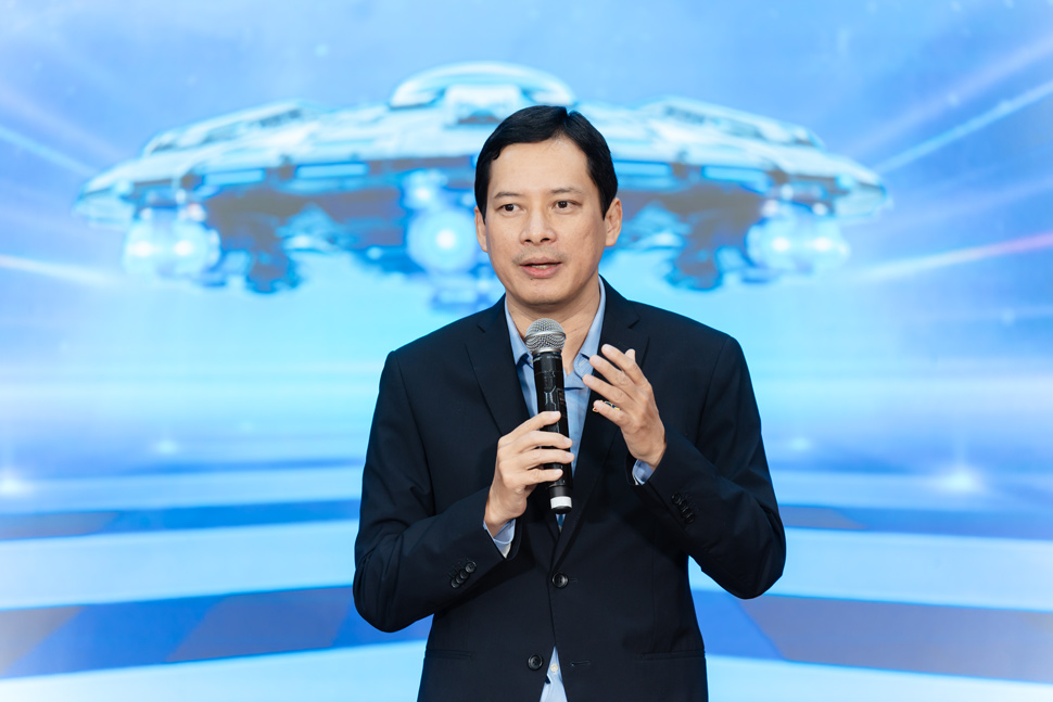 Lê Quang Tự Do - Cục trưởng Cục Phát thanh, truyền hình và thông tin điện tử (Bộ Văn hóa, Thể thao và Du lịch) phát biểu tại buổi lễ. Ảnh: Hạo Thiên