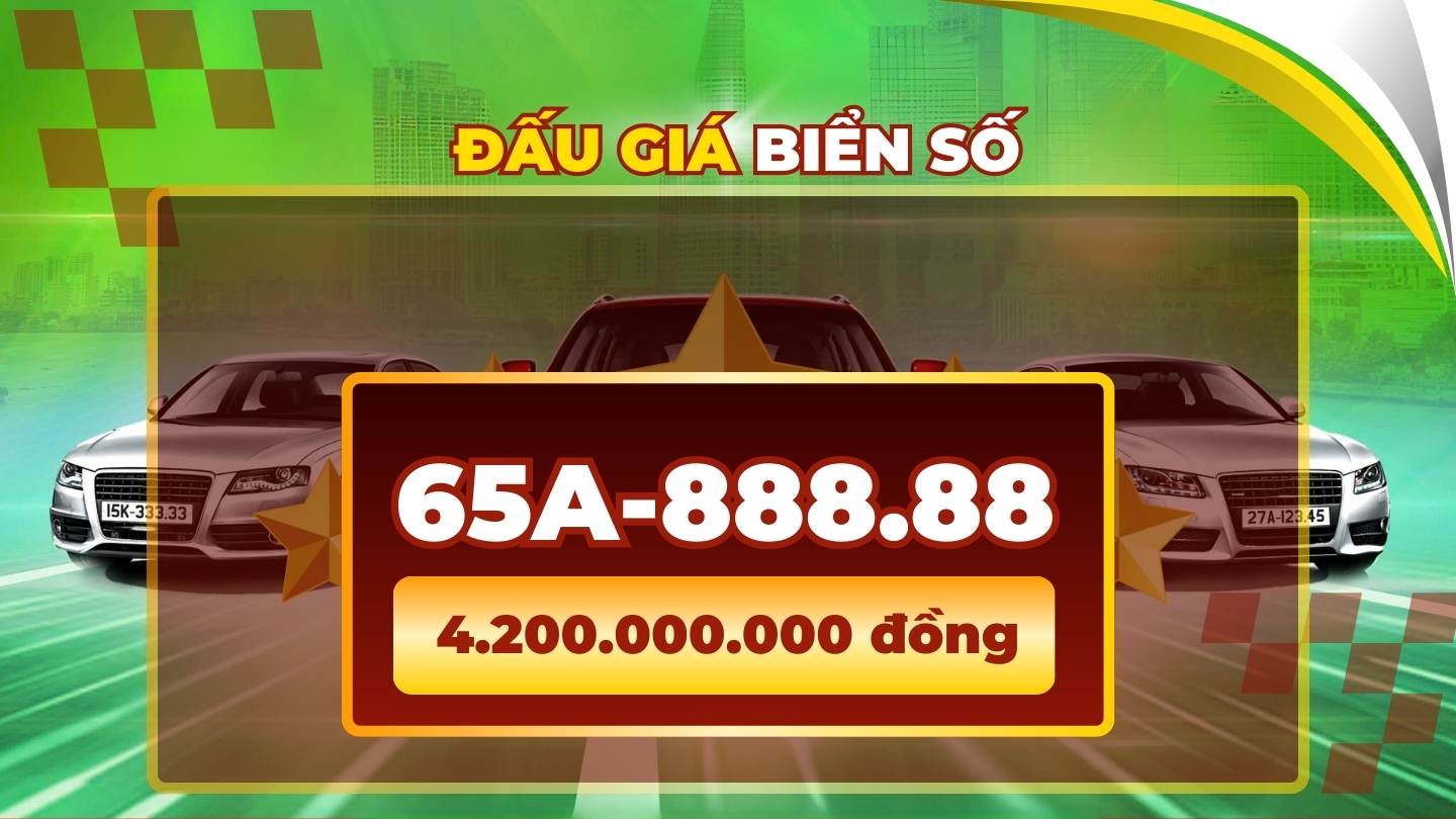 Exceeding the 4 billion VND mark, the most beautiful car license plate at the auction on January 29 has a huge price