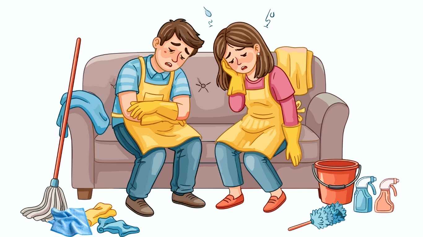 Mistakes when cleaning the house to welcome Tet make the whole family tired before the reunion day. Graphic photo: Hoang Loc.