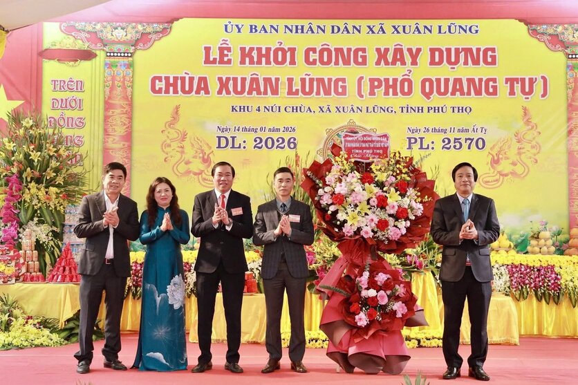 Dự án vừa qua đã được khởi công. Ảnh: UBND xã Xuân Lũng.
