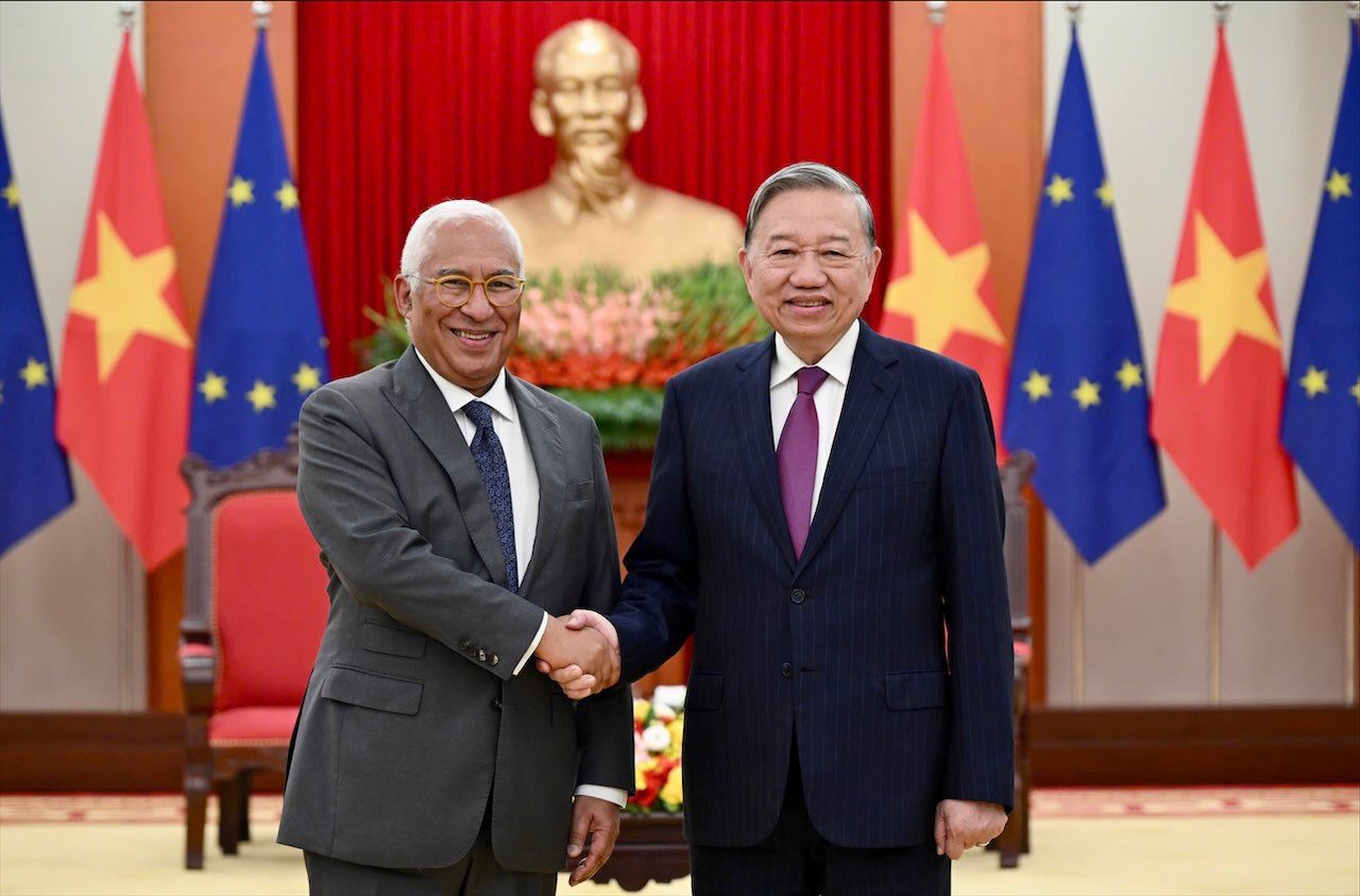 General Secretary To Lam receives European Council President Antonio Costa on the afternoon of January 29. Photo: Hai Nguyen