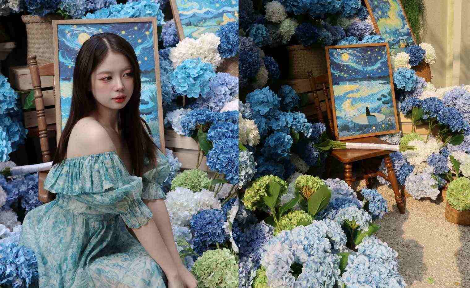 Coffee shops decorated with unique flowers attract young people to check-in during Tet. Photo: Coffee shop