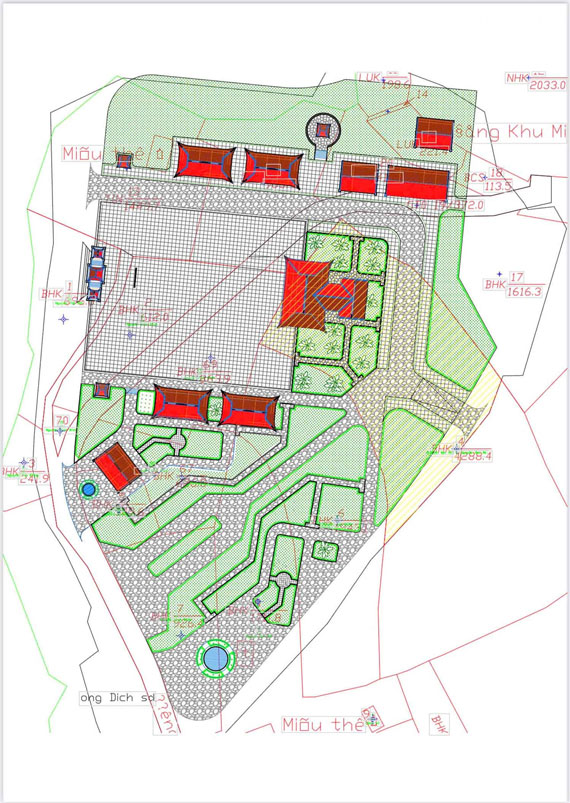 Mat bang tong the quy hoach tu bo, ton tao di tich lich su van hoa den Hai Co, xa Bao Ha. Anh: Kim Thoa